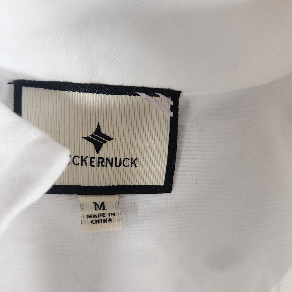 Tuckernuck Megan Eyelet Dress Medium White Cotton Collared Mini Preppy NWT - Picture 2 of 6